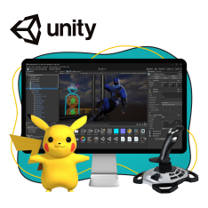 Мир игр на Unity 2D на популярном движке + AI-помощники - КИБЕРшкола программирования для детей, компьютерные курсы для школьников, начинающих и подростков - KIBERone г. Берёзовский