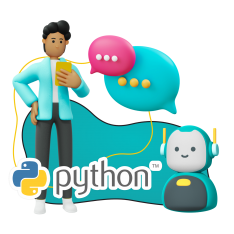 Умный чат-бот на Python - КИБЕРшкола программирования для детей, компьютерные курсы для школьников, начинающих и подростков - KIBERone г. Берёзовский