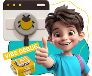 Тестирование & Vibe Debug. Охотники за багами - КИБЕРшкола программирования для детей, компьютерные курсы для школьников, начинающих и подростков - KIBERone г. Берёзовский